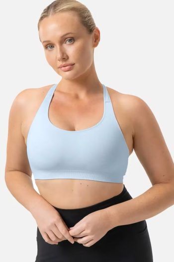 Triumph Triaction Ultra Seamfree Top, Pure Blue, Front View