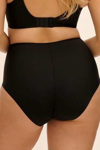 Fantasie Evolution Comfort High Waist Brief, Black, Back View
