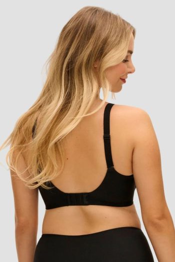 Fantasie Evolution Comfort Side Support Bra, Black, Back View