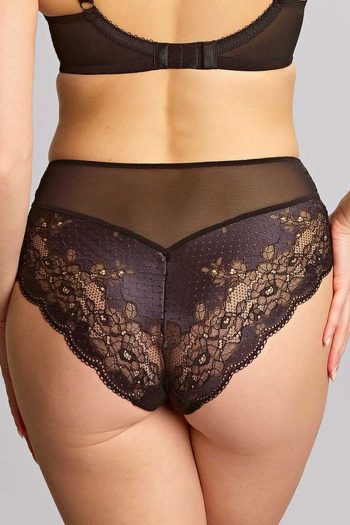 Panache Clara Deep Brief, Black, Back View