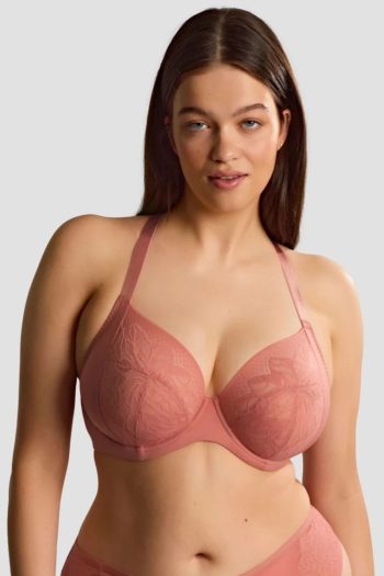 Sculptresse Sophia Plunge Bra, Sienna Rose, Front View